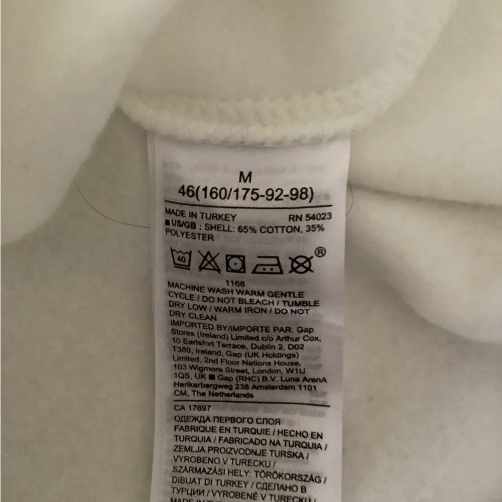 BANANA REPUBLIC FLEECE - DOLMAN DROP SHOULDER W RIB NECK DETAIL MID WEIGHT MED